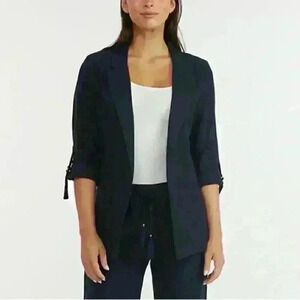 Ellen Tracy Women's Open Front Linen Blend
Blazr